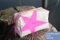 Preview: Segeltuch Kosmetiktasche eckig mit Stern in pink